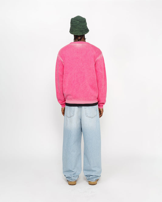 FADED COTTON KNIT CREW