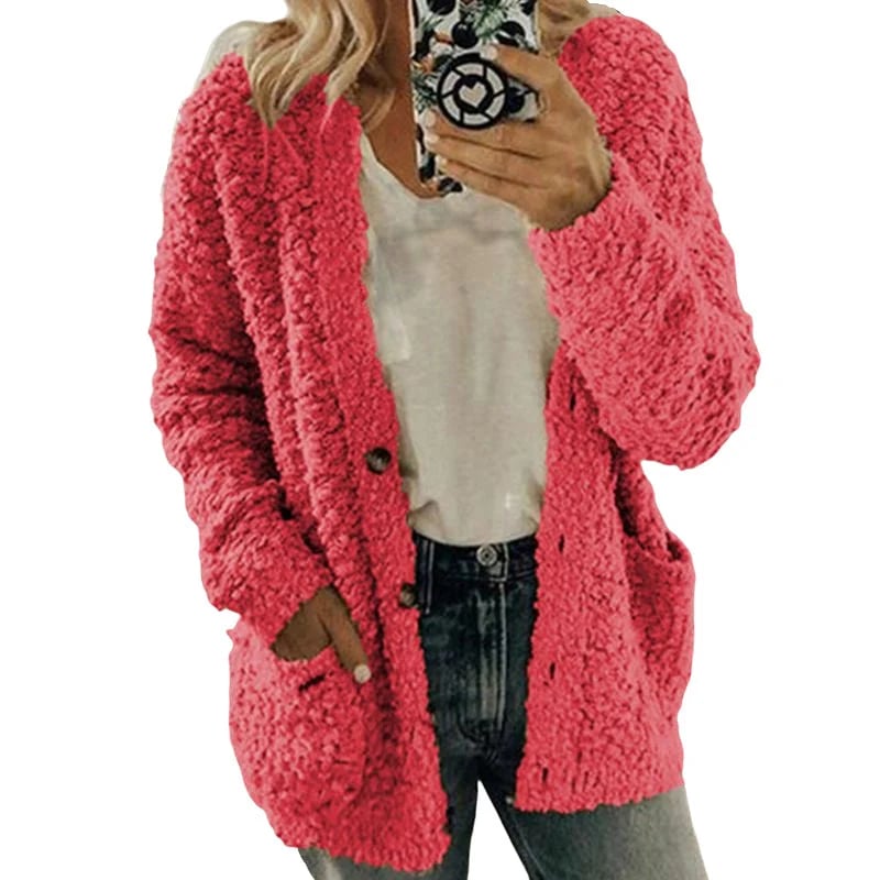 ✨Top-2 Sale Cardigan 2025✨Damen Herbst/Winter Große Größen Freizeit-Samt-Cardigan
