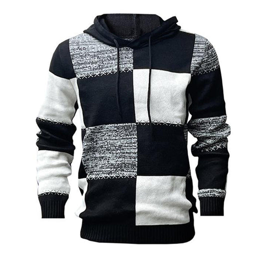 Herren Pullover Hoodie mit Farbblöcken