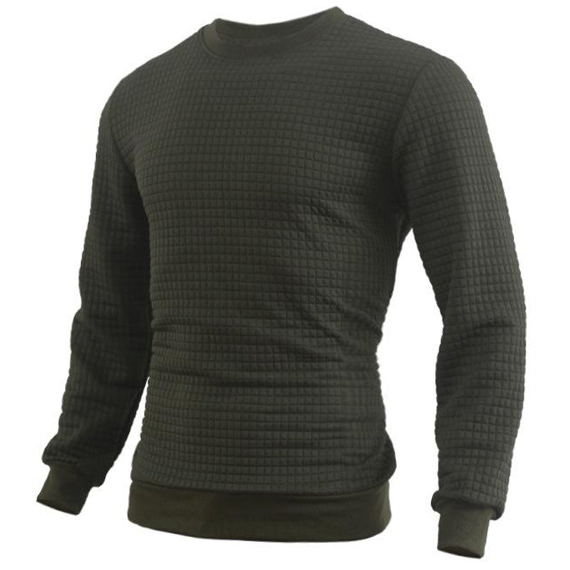 Herren-Pulloverhemd mit kleinem Jacquard-Karo
