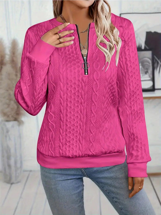 ✨Best-1 Sale Sweatshirt 2025✨Women's Elegant Snake Print Zip-Up Sweatshirt Long Sleeve Round Neck Casual Pullover