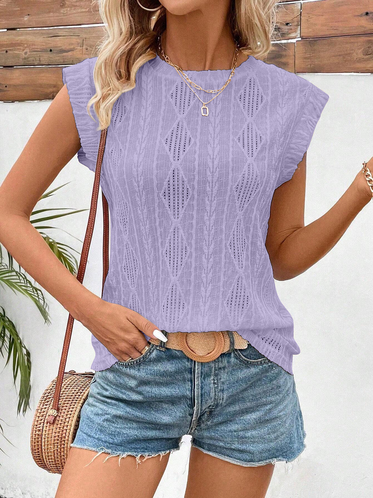 ✨Damen Sommer Klassisches Jacquard-Streifen-T-Shirt