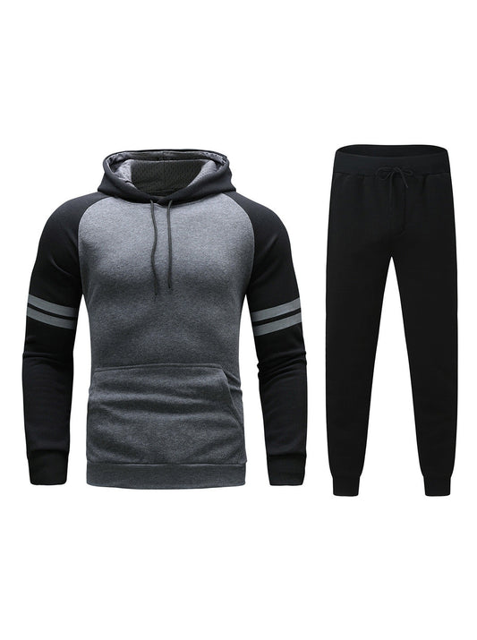 William Pullover mit Farbblock-Streifen und Hose