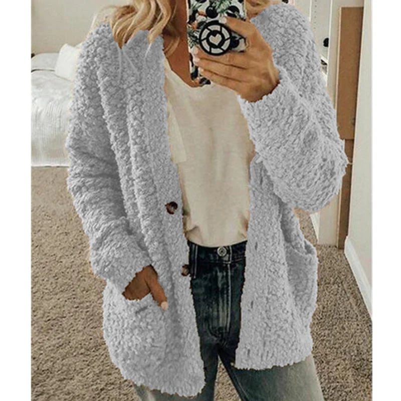 ✨Top-2 Sale Cardigan 2025✨Damen Herbst/Winter Große Größen Freizeit-Samt-Cardigan